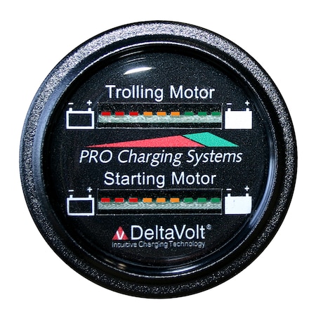 Dual Pro Battery Fuel Gauge - Marine Dual Read Battery Monitor - 12V/3 BFGWOM1536V/12V